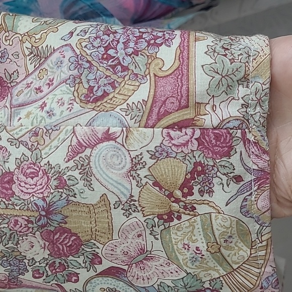 Milkmaid Cupid Vest Cream Pink Victorian Romantic Floral Angel Print - Picture 8 of 8